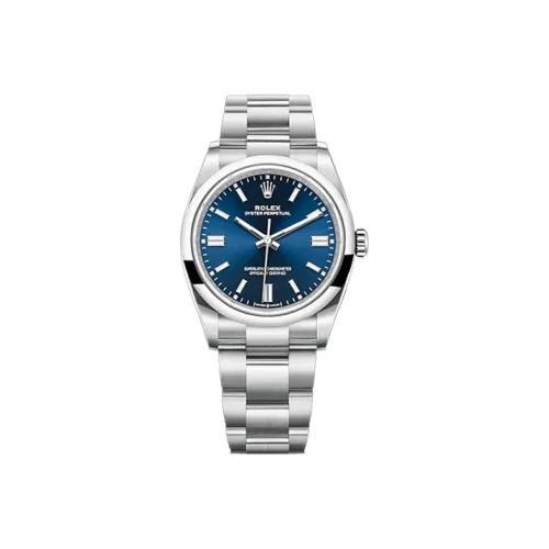 ROLEX Автоматический Механический Movement Женские Oyster Perpetual Часы 36 мм Синие