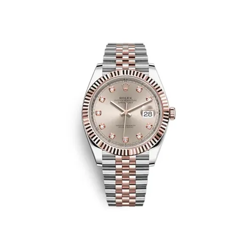 ROLEX Автоматический Механический Movement Мужские Часы Log Series 41 мм Розовые