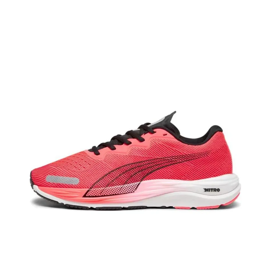 PUMA Velocity Nitro 2 Slip-resistant Abrasion-resistant Low Top Training Running Shoes Men's Red PUMA Velocity Nitro 2 Противоскользящий Устойчивый к истиранию Низкий Топ Тренировочные Беговые Кроссовки Мужские Красные