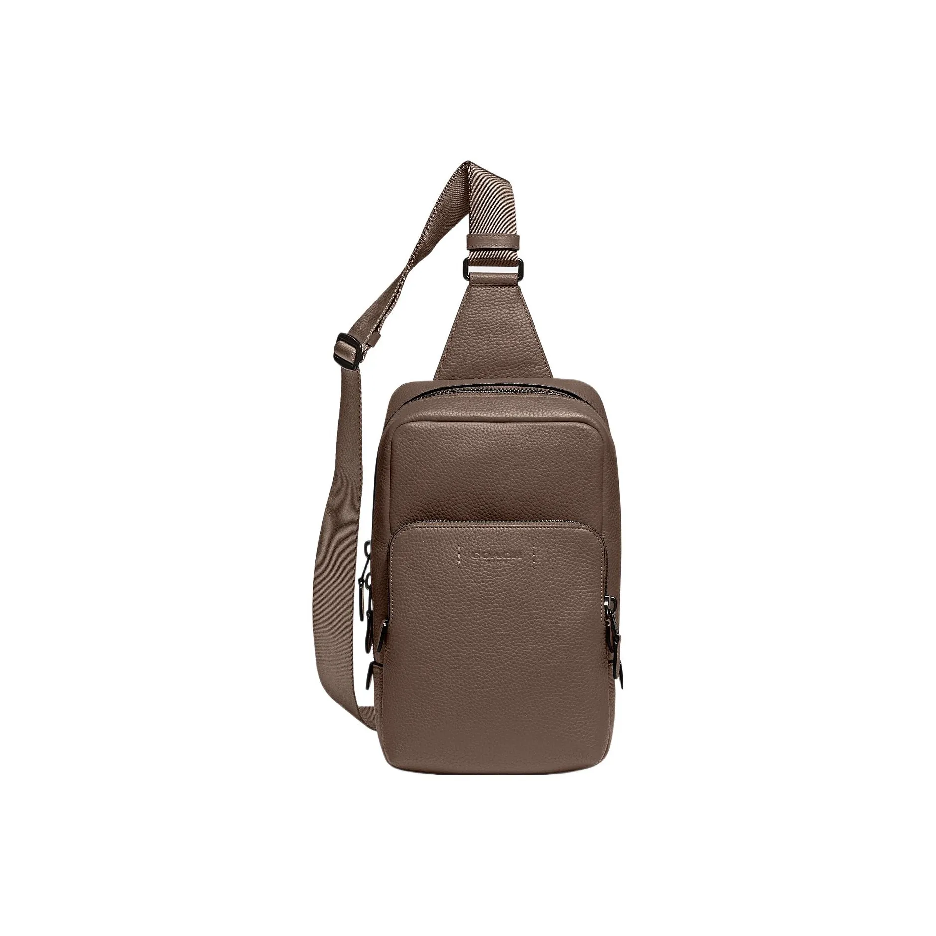 COACH Gotham Сумка через плечо из кожи и телячьей кожи поясная сумка маленькая мужская коричневая