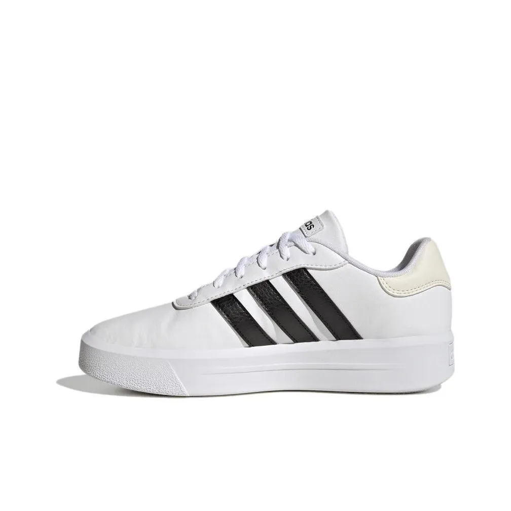 Adidas Court Platform Slip-Resistant Low Top Скейтборд Кроссовки Женские Белые