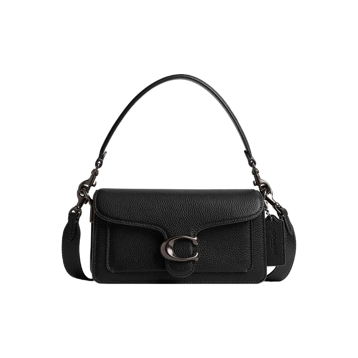 COACH Tabby Leather Messenger Bag Handbag Shoulder Bag Women's Black