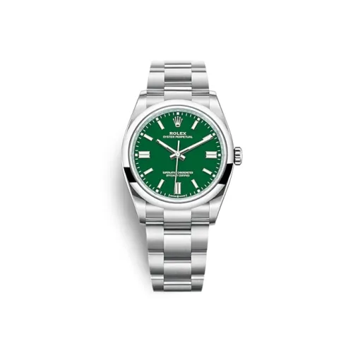 ROLEX Автоматический Механический Movement Женские Oyster Perpetual Часы 36 мм Зеленые