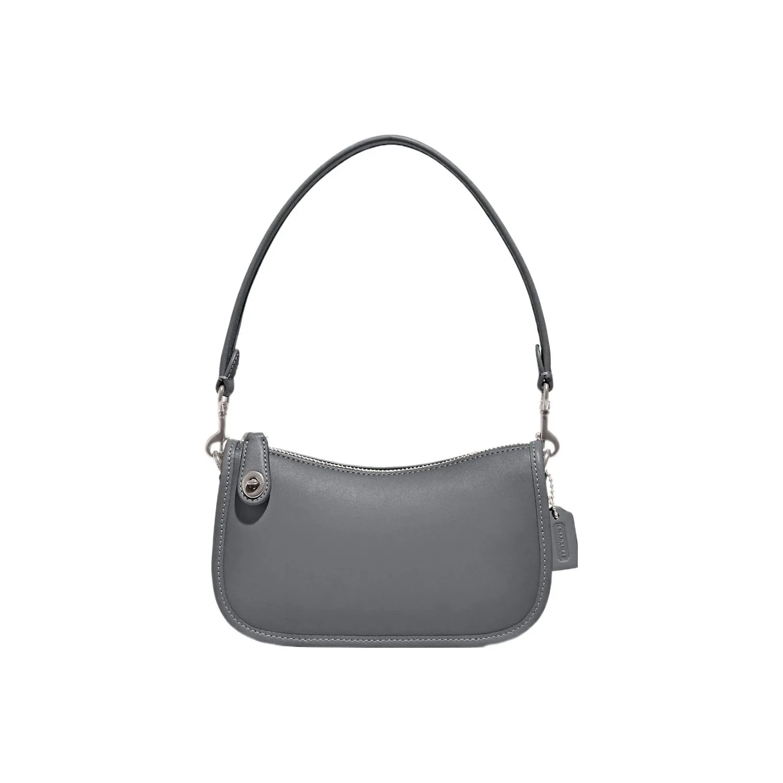 COACH Swinger Коровья кожа Седло Сумка Сумка через плечо Женская Темно-серый