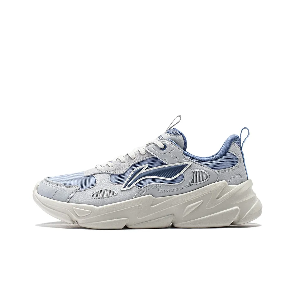 LiNing Stream Fireflies Abrasion Resistant Breathable Low Top Casual Shoes Men's Light Lime/Light Gray Blue