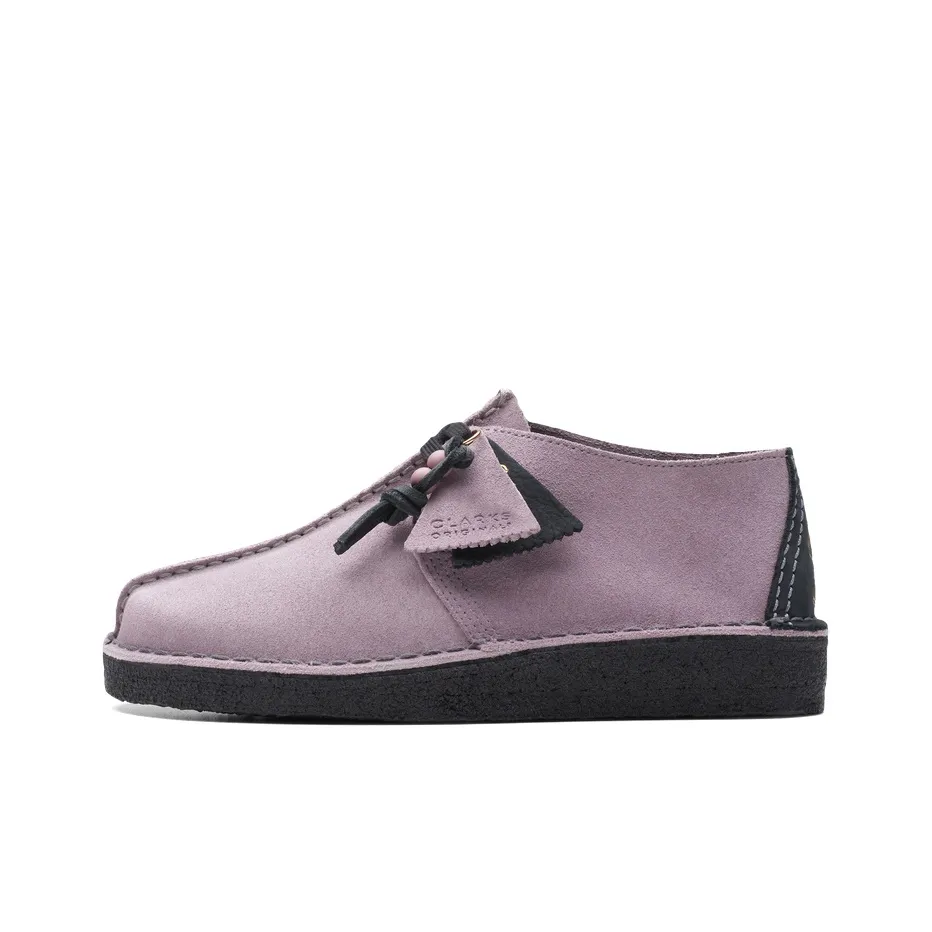 Clarks Originals Durable Breathable Low Top Casual Shoes Women's Purple
