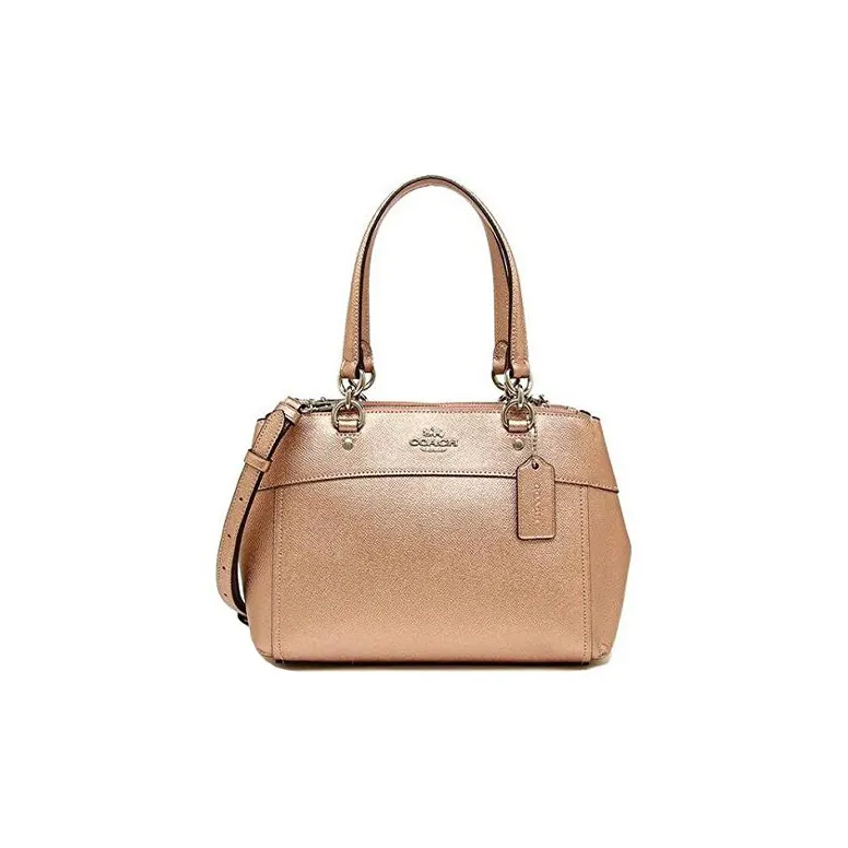 COACH Leather Portable Crossbody Bag, Shoulder Bag Mini Women's Rose Gold