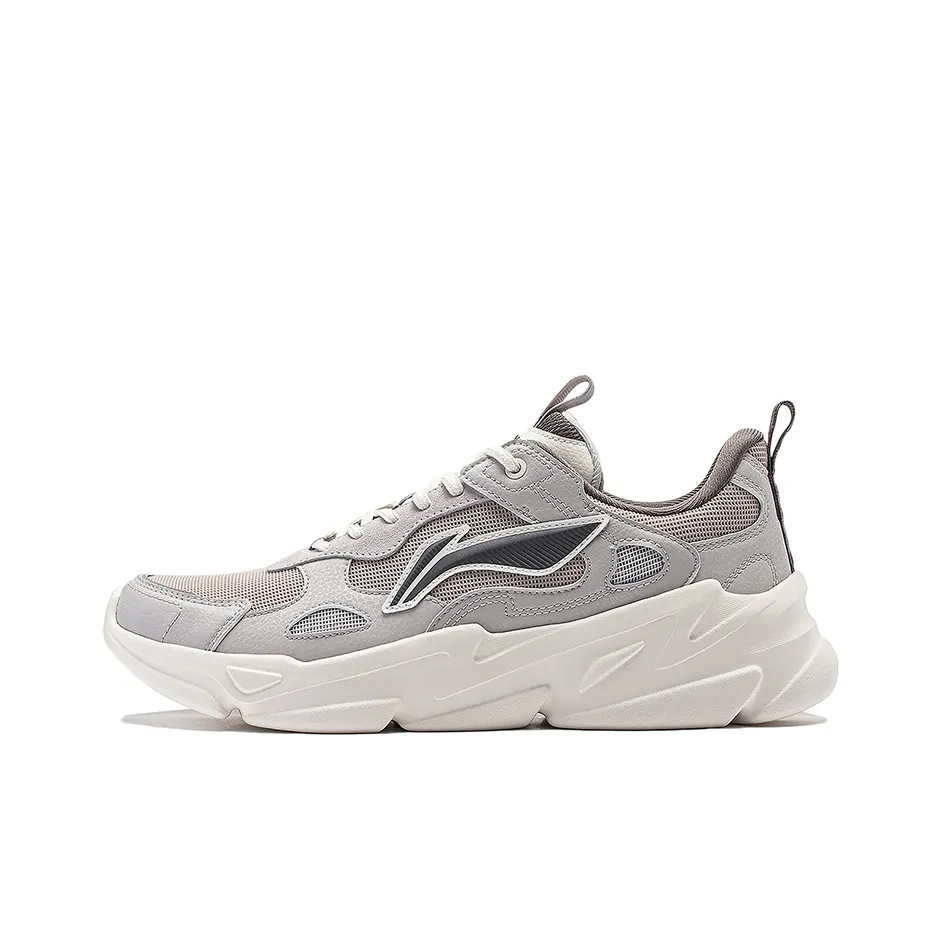 LiNing Stream Fireflies Slip-Resistant Breathable Low-Top Casual Shoes Men's Gray