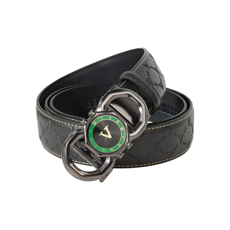 NINE NAIL Cow Leather Genuine Leather Men's Belt Men's Width  3.5cm