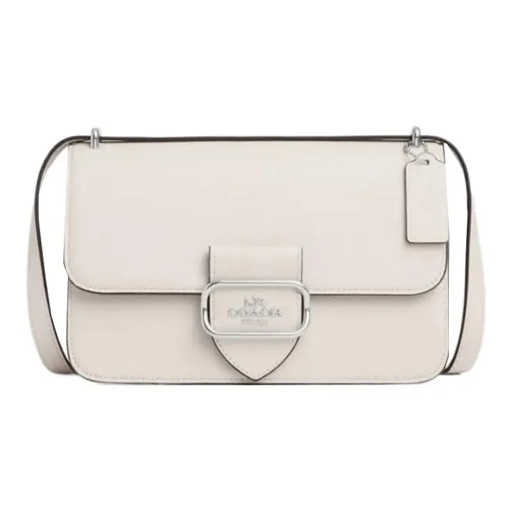 COACH Morgan Коровья кожа Курьерская сумка Сумка через плечо Сумка среднего размера Женская Белая