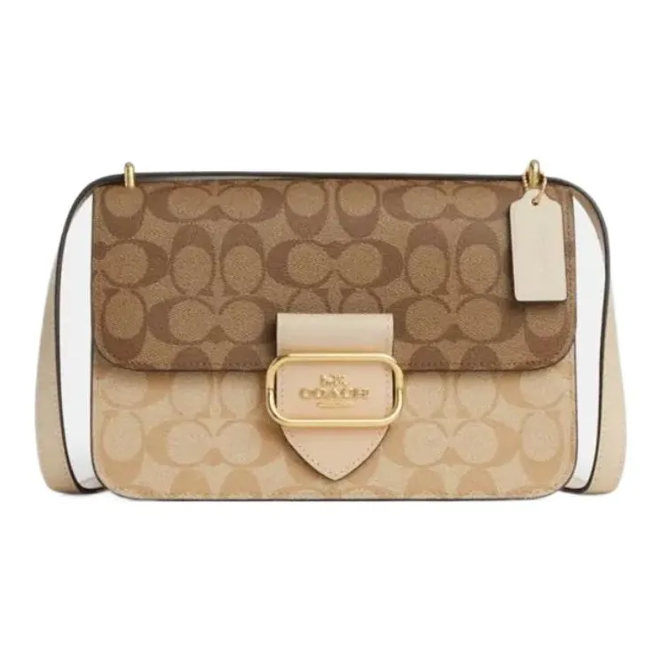 COACH Large Morgan 26 Square Crossbody In Blocked Signature Canvas