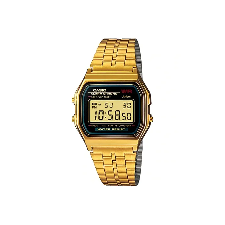 CASIO YOUTH Collection Кварцевый механизм Блок Смольный ремешок Часы Мужские Черный циферблат