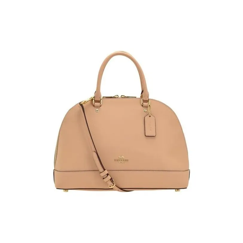 COACH Sierra Cross Grain Leather Shoulder Bag, Crossbody Bag, Handbag Tubas Women's Light Umber
