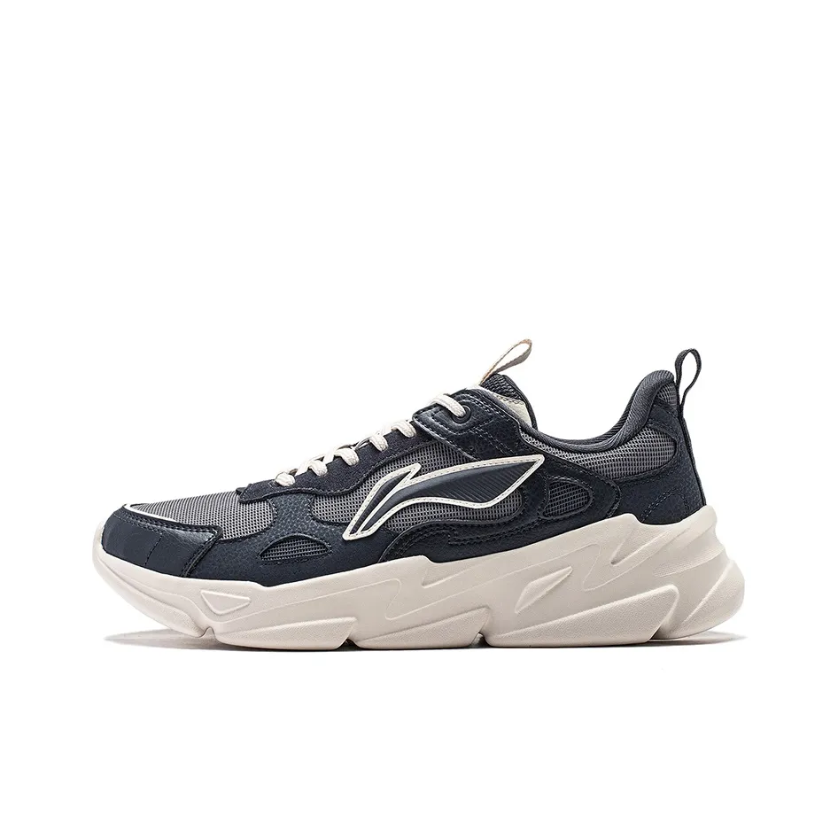 LINING Stream Fireflies Casual Shoes Men's Low Top Ebony Black/Shadow Gray