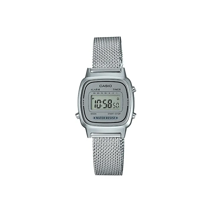 CASIO YOUTH Collection Vintage Collection Кварцевый механизм Нержавеющая сталь Ремешок Часы Женские Серый циферблат