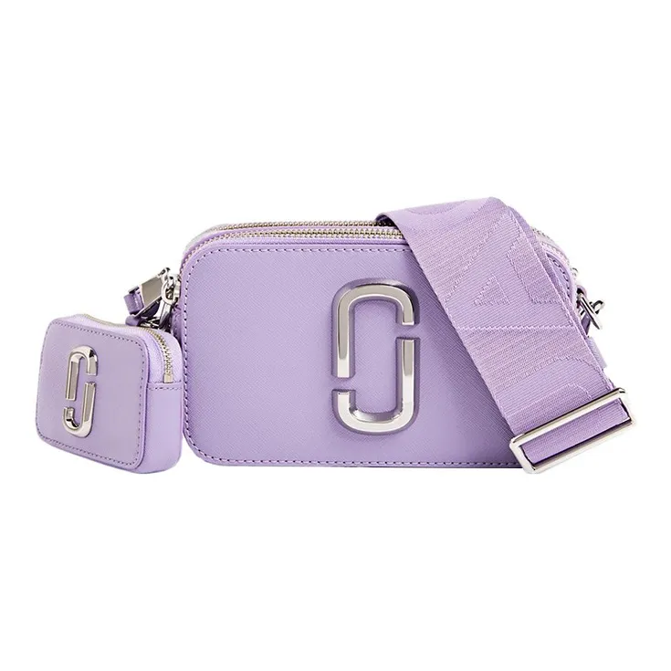 MARC JACOBS Saffiano Leather Shoulder Bag, Crossbody Bag Women's Purple