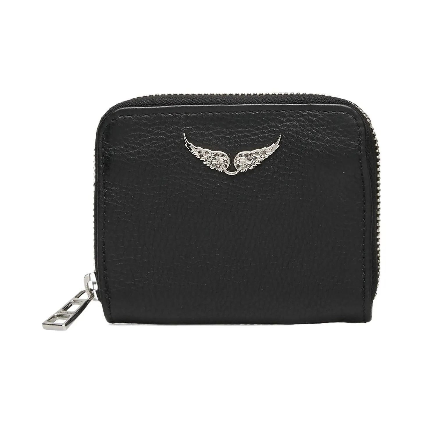 Zadig & Voltaire Calfskin Wallet Mini Women's Black