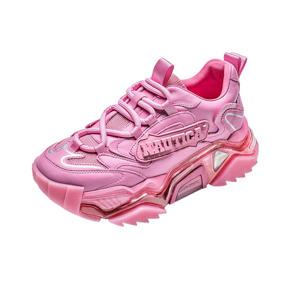 NAUTICA Противоскользящие Устойчивые к истиранию Дышащие Увеличивающие высоту Амортизирующие Низкие Топ Толстая подошва Женские