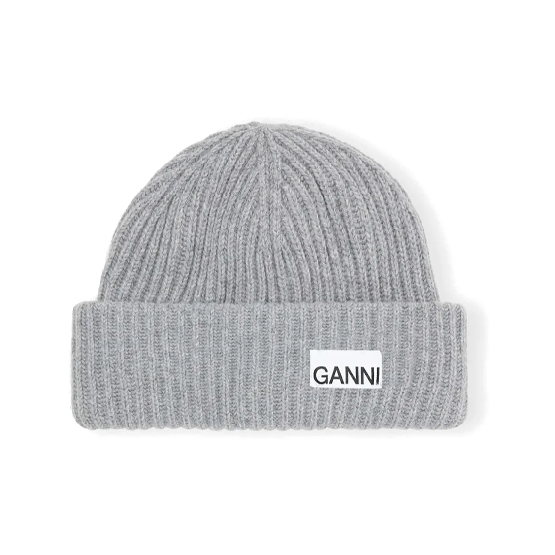 GANNI Logo Patch Oversized Beanie