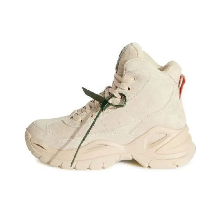 OFF WHITE Cushioning Anti Slip And Wear Resistant High Top Casual Shoes Men's Beige