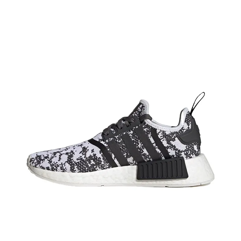Adidas Originals NMD_R1 Slip-resistant Abrasion-resistant Low-top Беговые кроссовки Унисекс Белый Черный