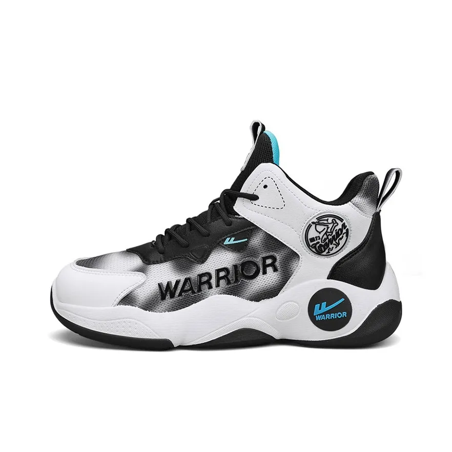 Warrior Shock Absorbers Slip Resistant Abrasion Resistant Lightweight High Top Basketball Shoes Men's Black Purple