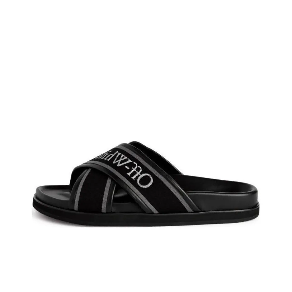 OFF WHITE Cloud Logo strap Crossover Slides