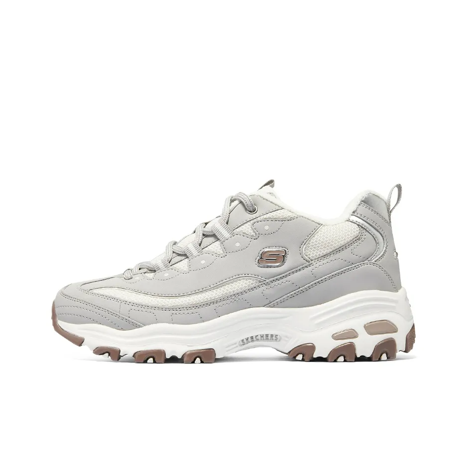 Skechers D'lites looking Glass Marathon Running Shoes 'Grey White Brown' Women's