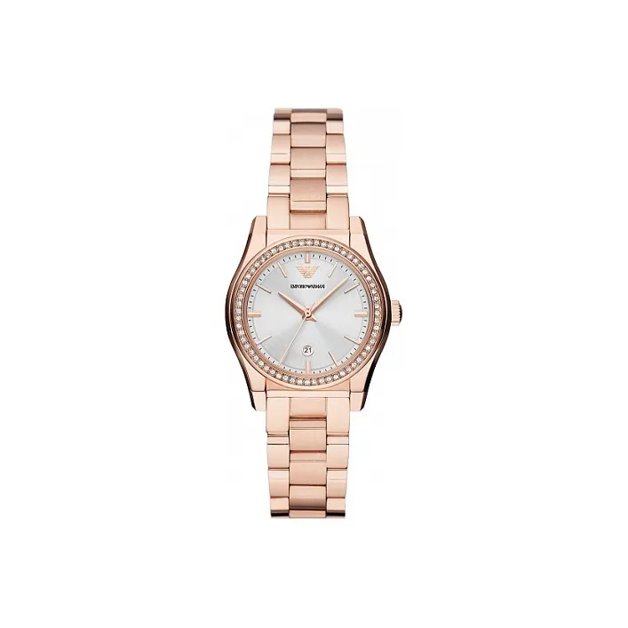 EMPORIO ARMANI Women's Watch Кварцевый механизм ремешок из нержавеющей стали 32 мм белый циферблат