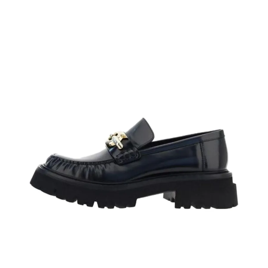 FERRAGAMO Gancini-buckle Leather Loafers