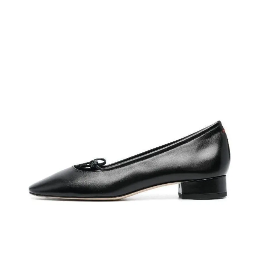 Aeyde 25mm Bow detailing Leather Pumps