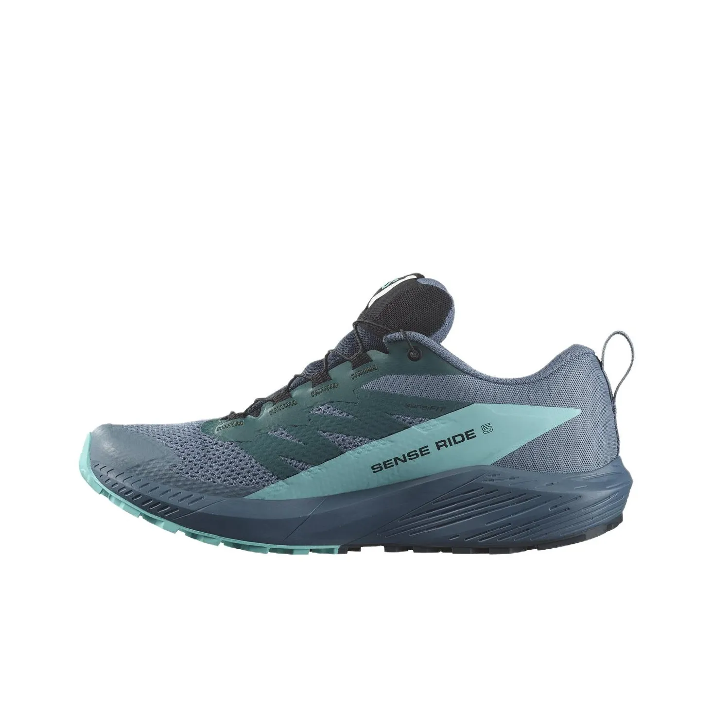SALOMON Sense Ride 5 GTX Slip Resistant Impact Resistant Low Top Outdoor Shoes Men's Green