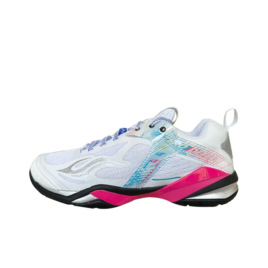 BONNY Lacklustre Series Future Realm Cushioning Breathable Low Top Badminton Shoes Unisex White