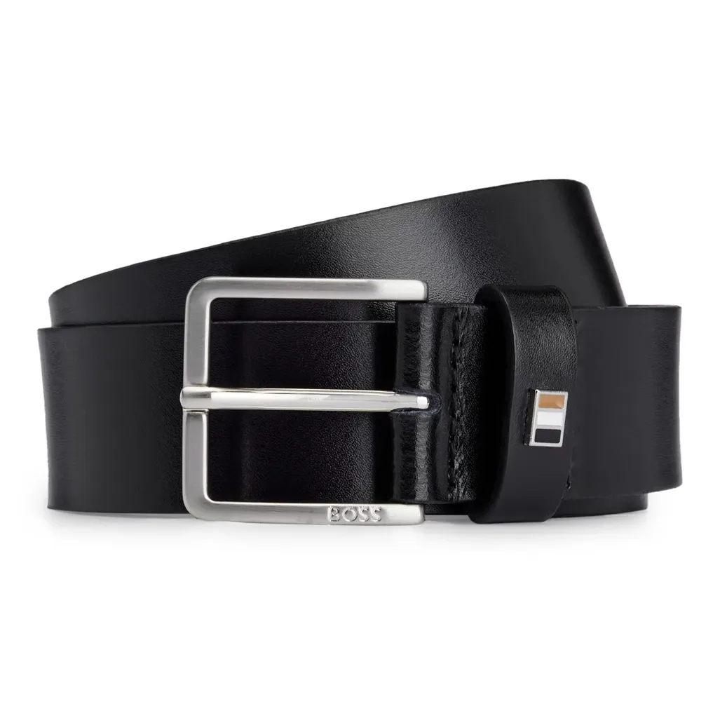Hugo Boss Ремни из коровьей кожи Мужской Черный Ширина 3,5 см