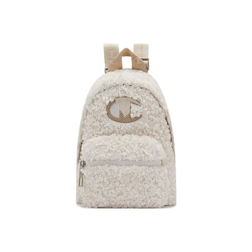 Champion Fluffy Collection Fabric Synthetic Leather Backpack Small Size Unisex Multicolor