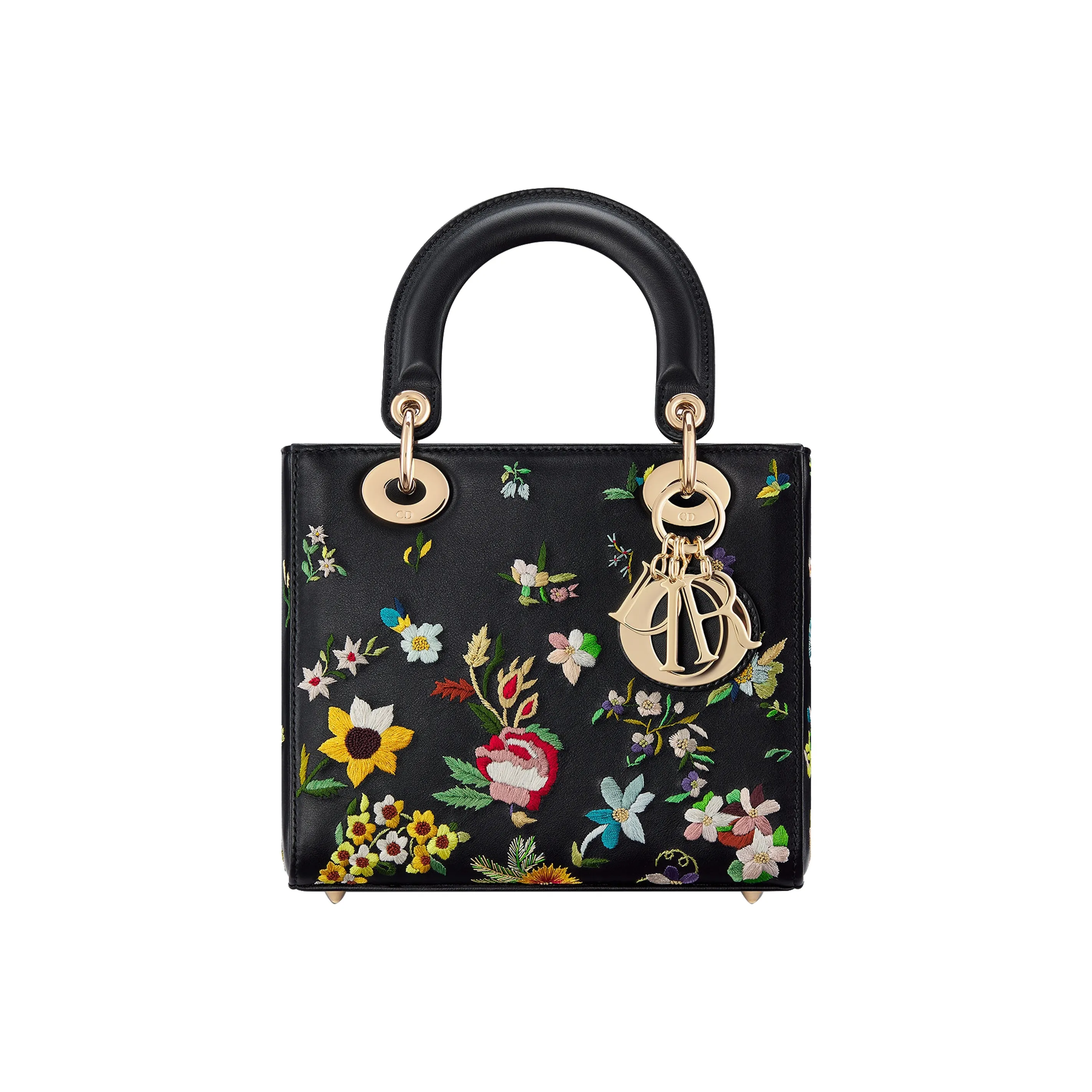 DIOR Lady Dior Calfskin Lady Dior Bag, Shoulder Bag, Crossbody Bag, Handbag Small Size Women's Black/Multicolor
