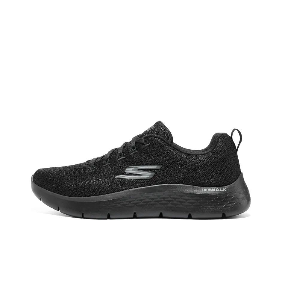Skechers Go Walk Fle Anti Slip Wear Resistant Low Top Running Shoes Men's Black