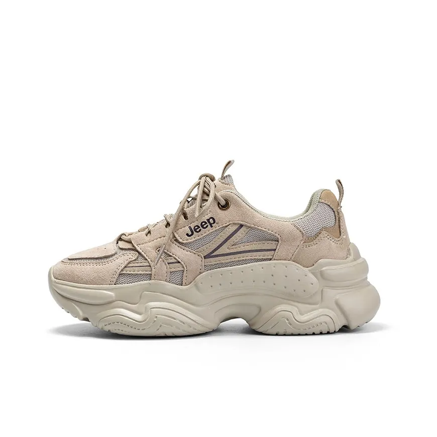 Jeep Low Top Chunky Sneakers Women's Light Gray