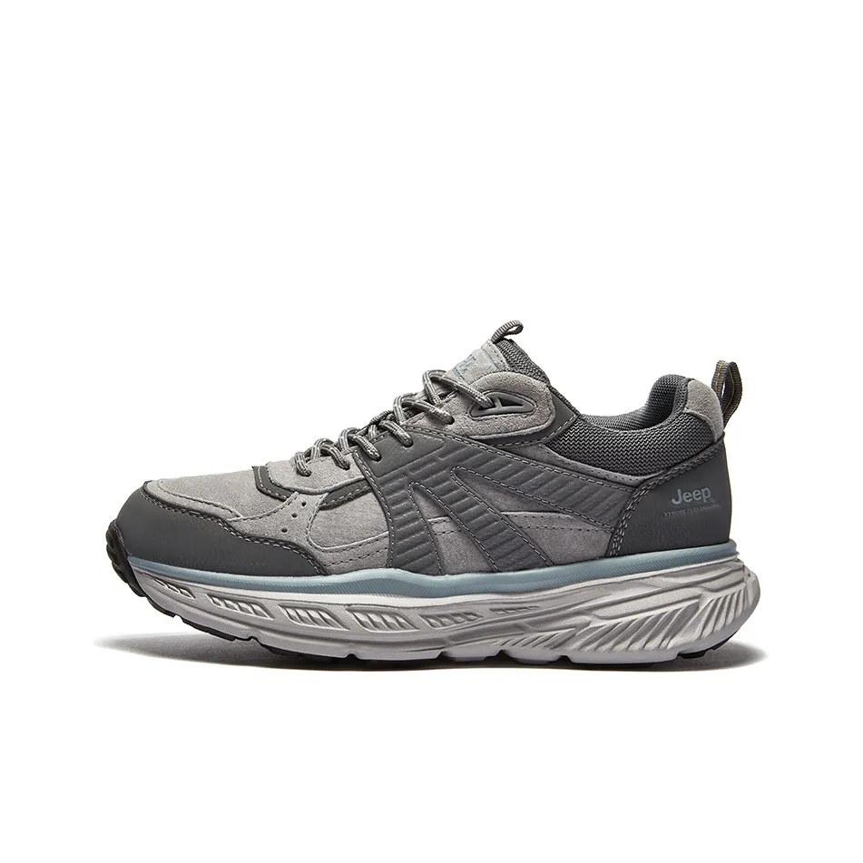 Jeep Abrasion Resistant Low Top Casual Shoes Men's Gray