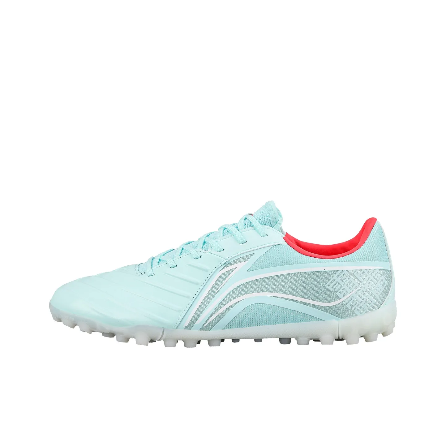 LiNing Jin TF Turf Artificial Ground Shock Absorbers Slip Resistant Soccer Shoes Men's Island Blue