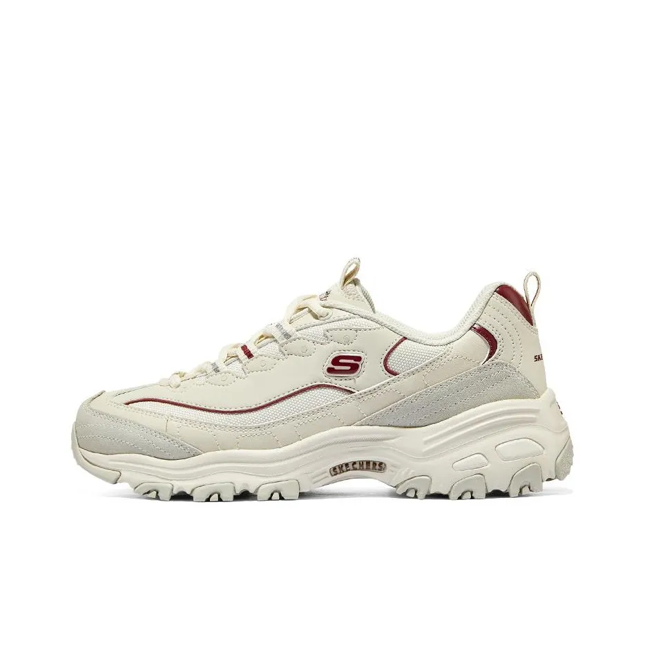 Skechers D'Lites 1,0 Low-Top Кроссовки с Толстой Подошвой Natural/Burgundy Женские