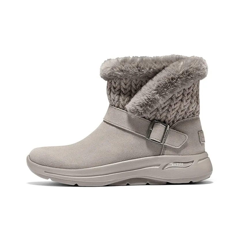 Skechers Go Walk Arch Fit Durable Warm Knee High Snow Boots Women's Taupe