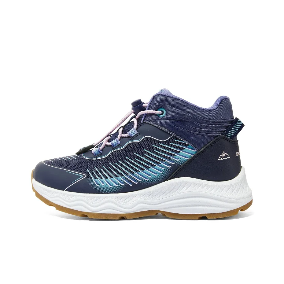 Skechers Girls Thermal Abrasion Resistant Short Snow Boots Women's Marine Blue Lavender