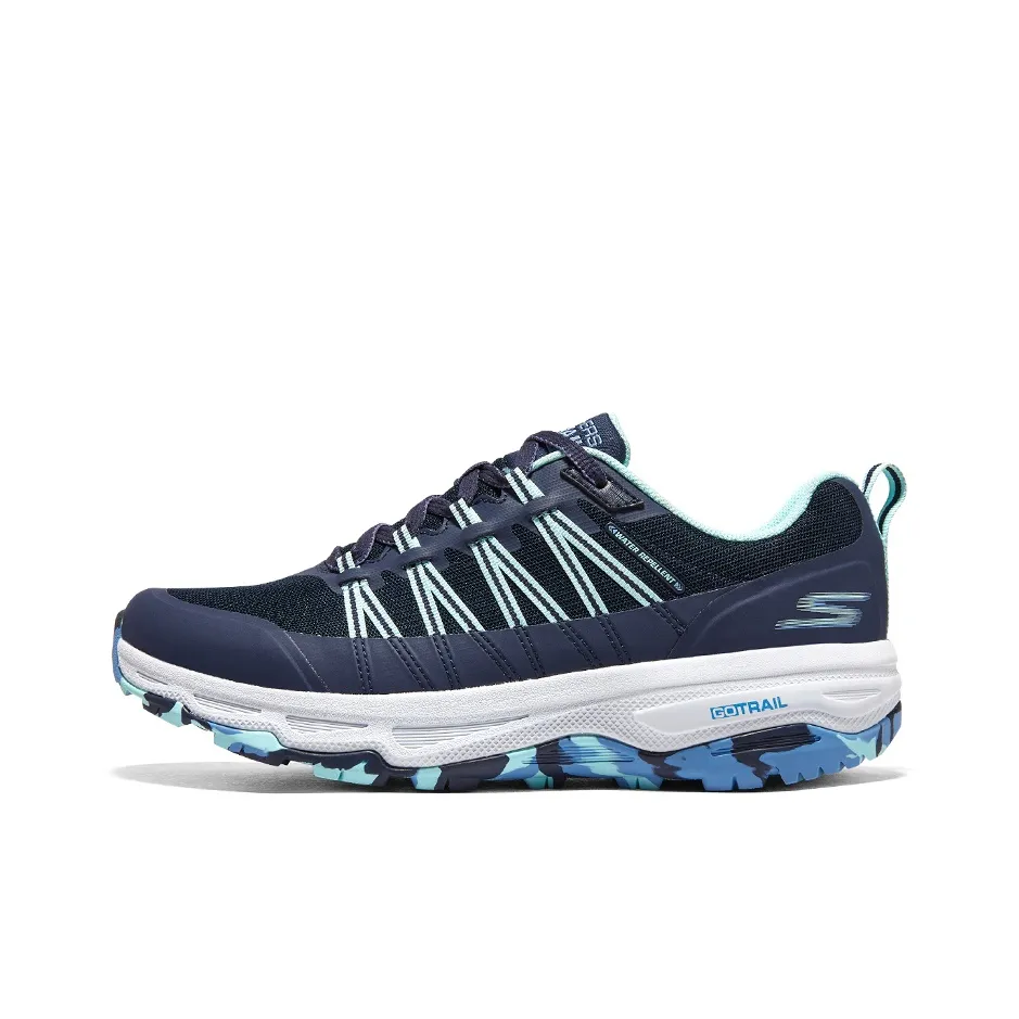 Skechers Go Run Trail Altitude Low Top Outdoor Shoes Women's Marine Blue Light Green