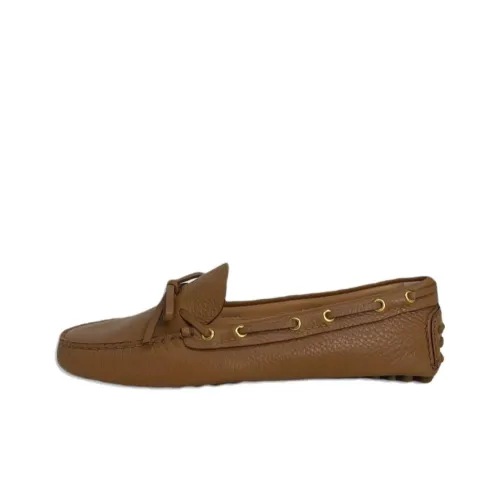 Car Shoe Лоферы на резиновой подошве, коричневые, женские