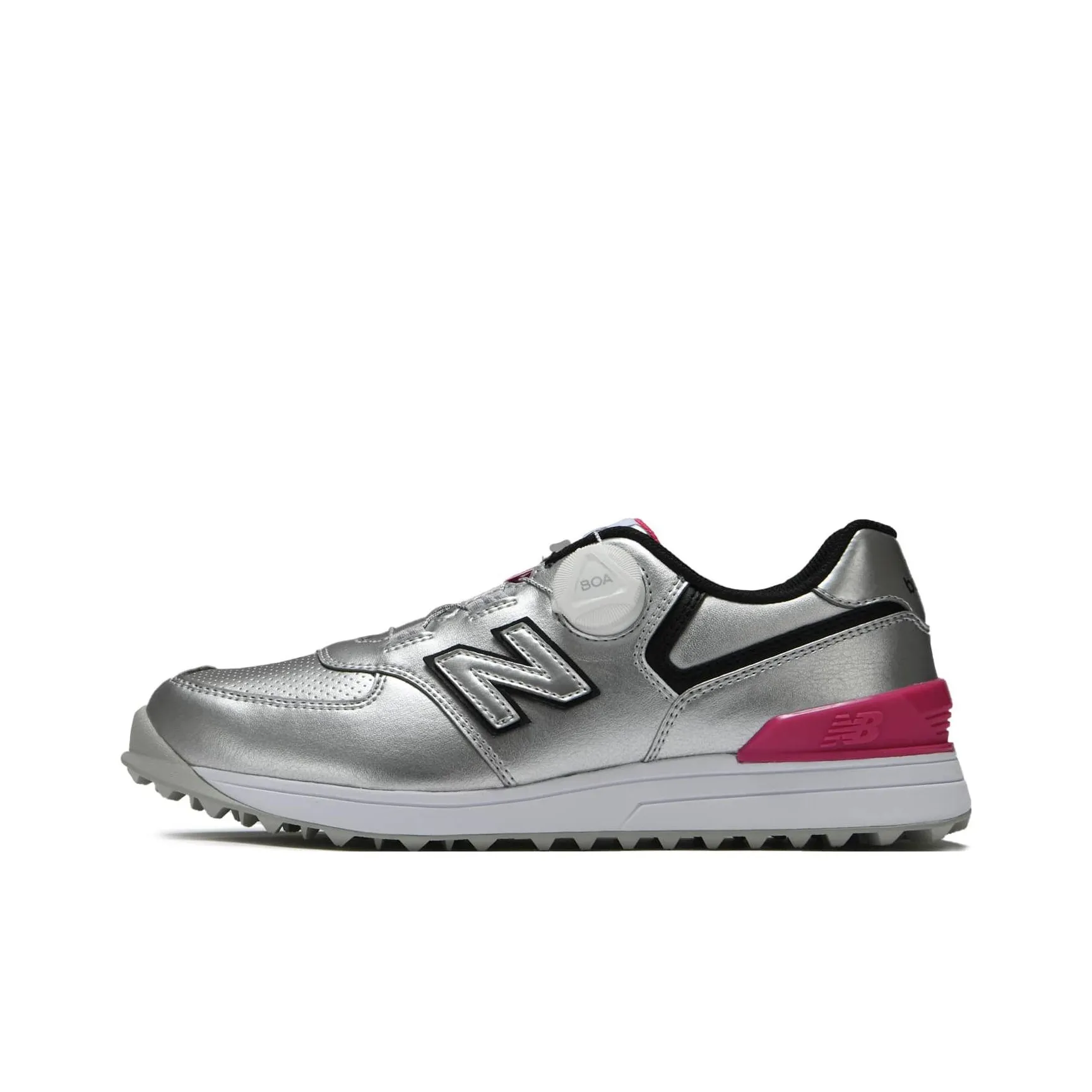 New Balance 574 Boa 2E Golf Shoes 'Silver Black Pink' Women's