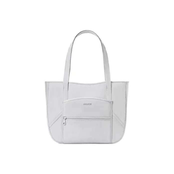 MR.ACE HOMME Полиэстер Тоут Сумка Сумка для покупок Ноутбук Сумка Сумка Сумка через плечо Женская Серо-белая с рисунком