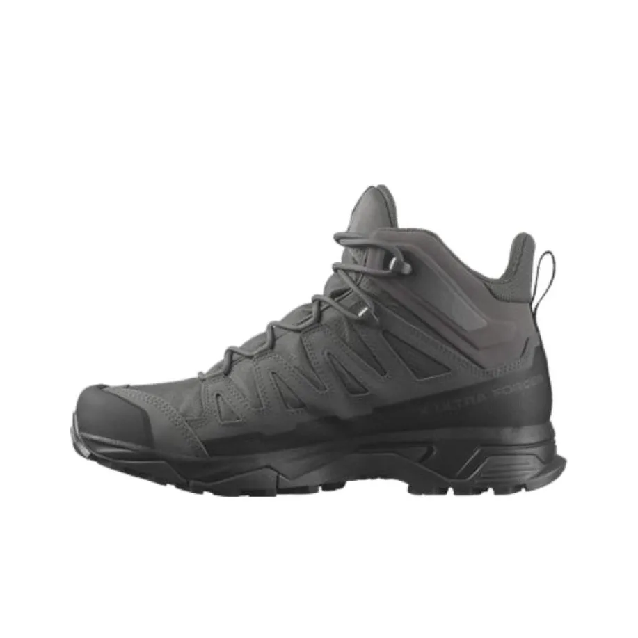 SALOMON X Ultra 4 Forces Mid GTX Anti Slip Wear Resistant Mid Top Outdoor Shoes Men's Gray Black