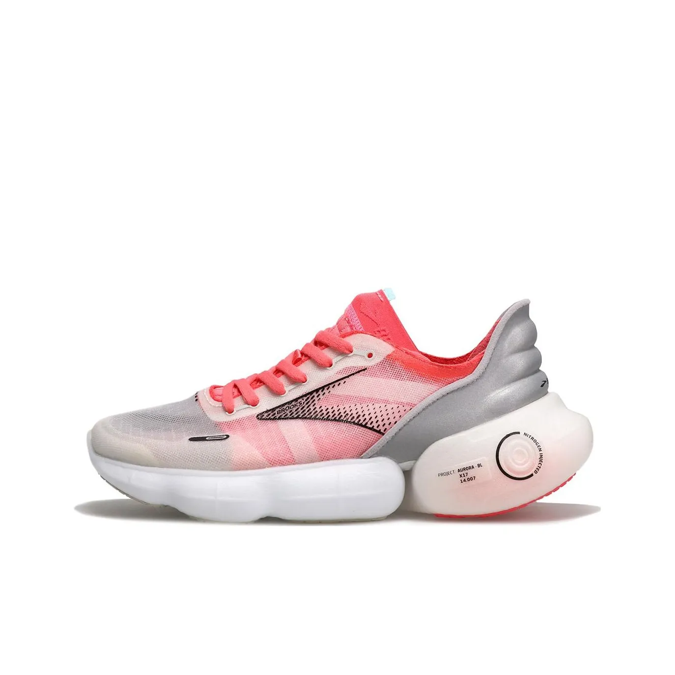 AURORA x Brooks Устойчивые к истиранию амортизаторы низкого профиля для активного отдыха фиолетовые фиолетовые женские белые розовые