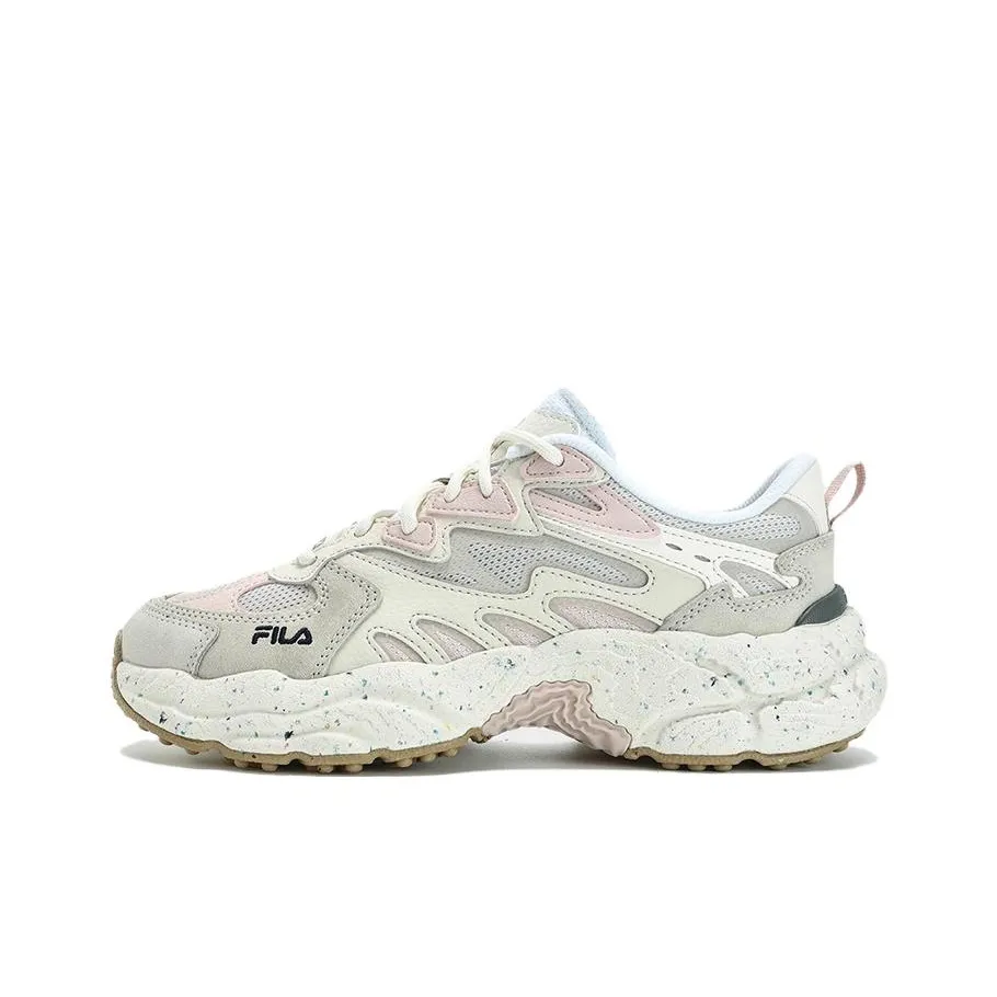 FILA Fern Sneakers Cushioning, Wear Resistant Low Top Casual Shoes Women's Pink
